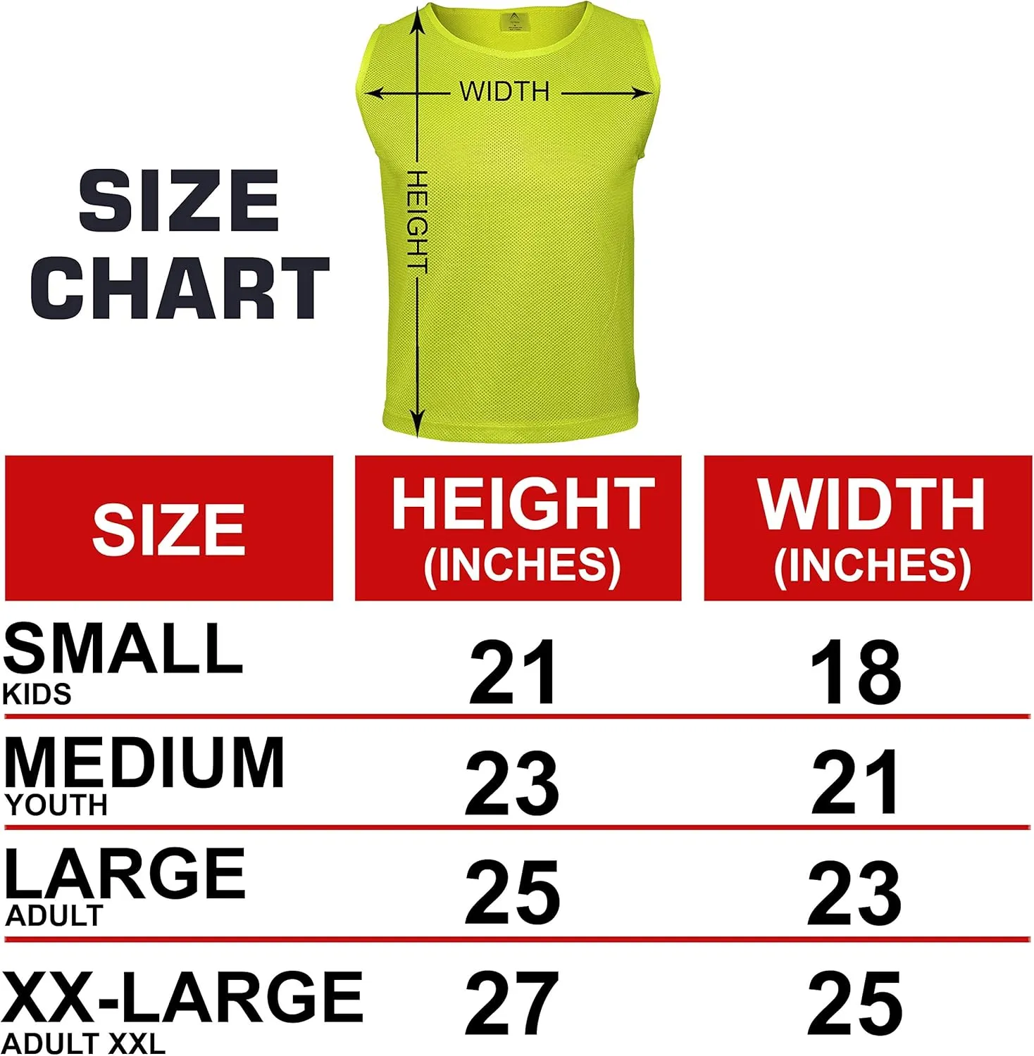 12 pcs Duramesh Pinnies/Scrimmage Vest - Kids Youth and Adult Pinnies, Numbered Penny Jerseys for Soccer