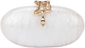 Acrylic Clutch Purse for Women Marbled Evening Shoulder Bag Snake Lock Handbag for Wedding Party Prom