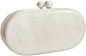 Acrylic Evening Clutch for Women Irregular Shell Acrylic Purse Vintage Marble Bag for Wedding Party Prom