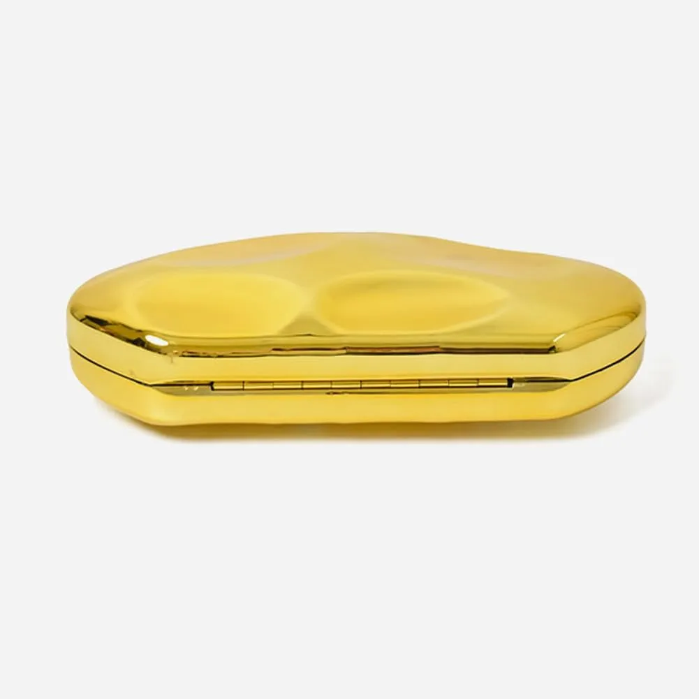 Acrylic Shell Clutch Purse for Women Metallic Evening Bag Large Designer Acrylic Handbag for Wedding Party Prom