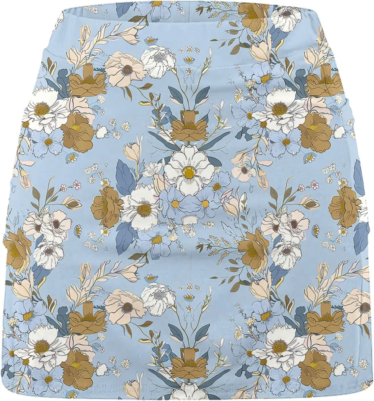 Athletic Skort for Women Summer Boho Floral Print Mini Skirts with Built in Shorts High Waist Workout Shorts