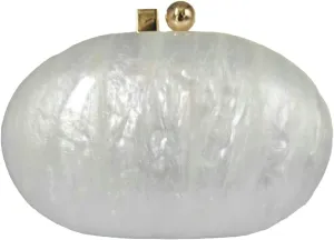 Caistre Acrylic Clutch Purse for Women Shell Shape Acrylic Evening Bag Handbag Trendy Chain Evening Handbag Shoulder Purse
