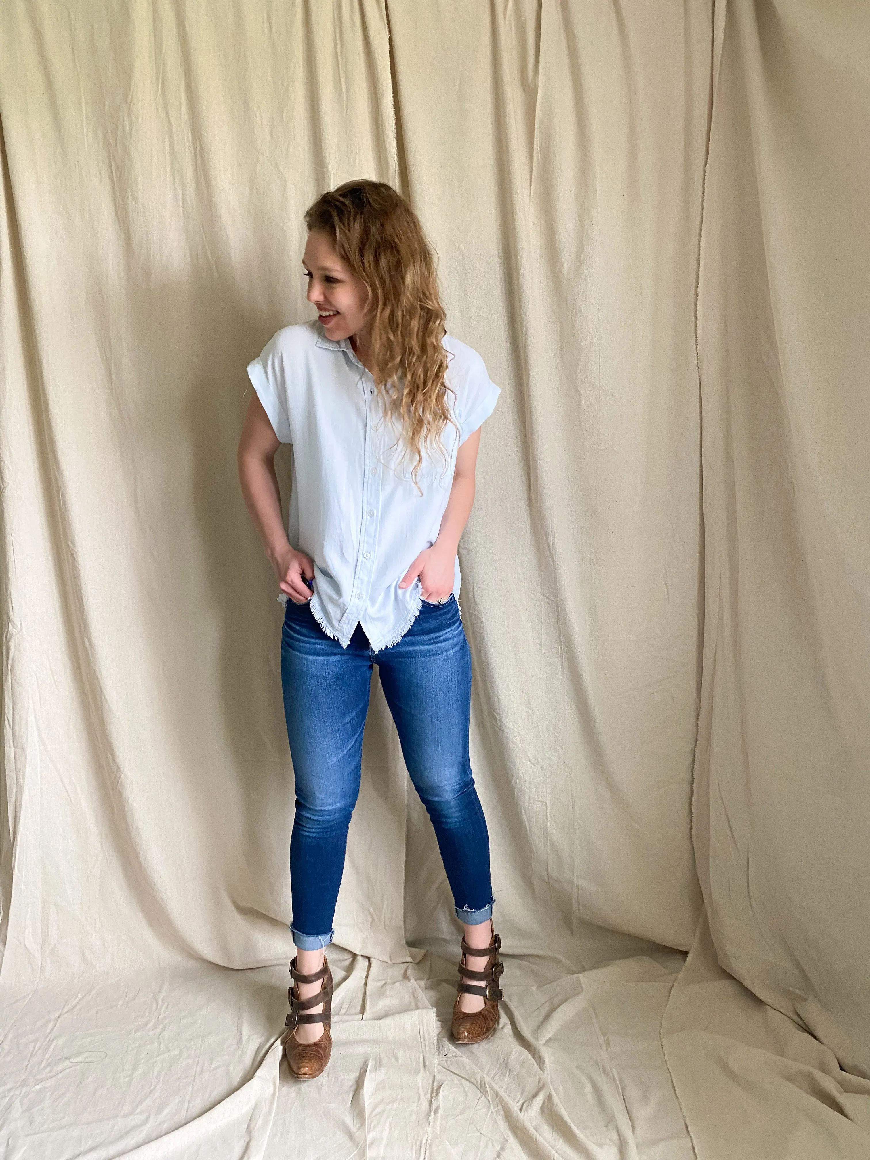 Caroline button up