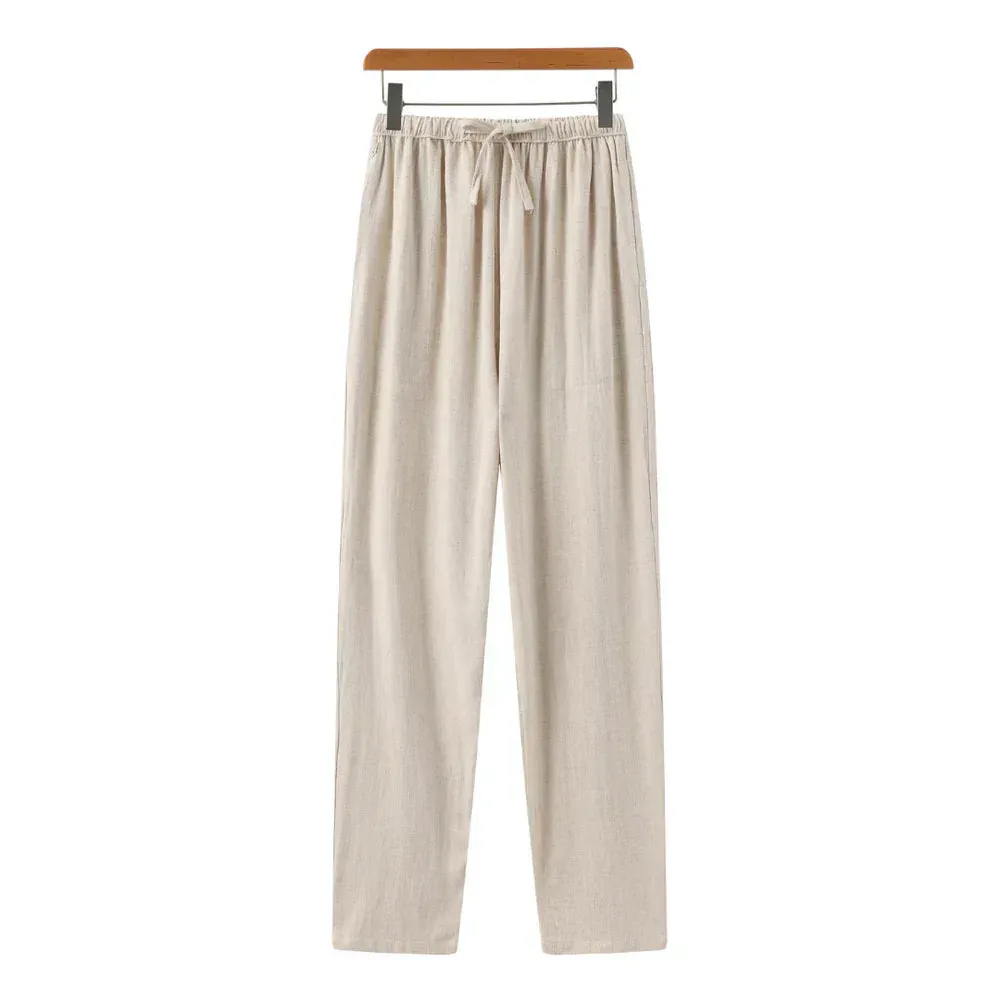 Columbus | Linen Slim Fit Trousers