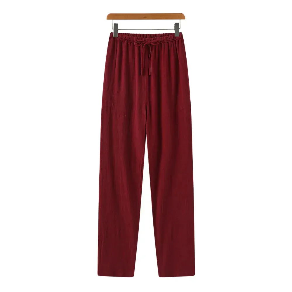 Columbus | Linen Slim Fit Trousers