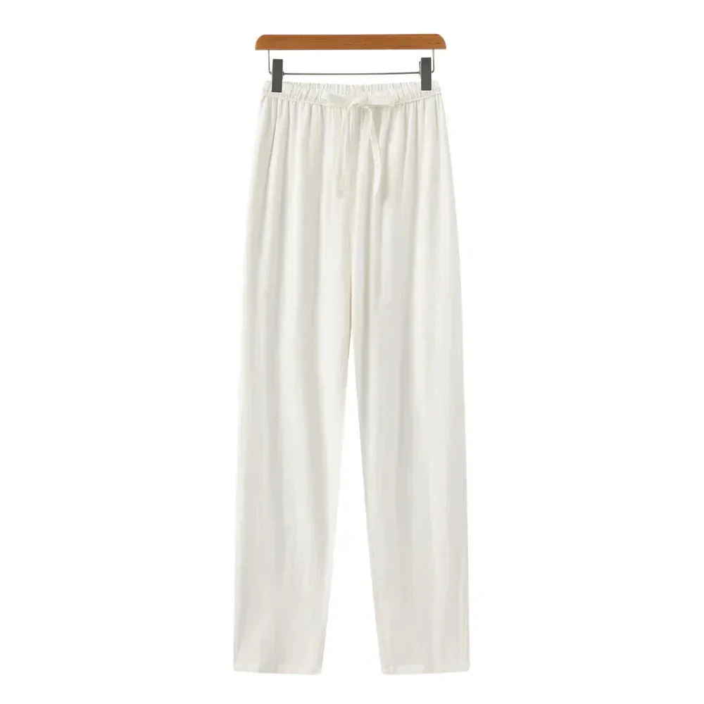 Columbus | Linen Slim Fit Trousers