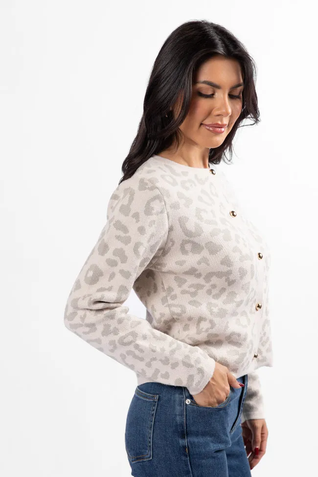 Dream Big Taupe Leopard Cardigan FINAL SALE
