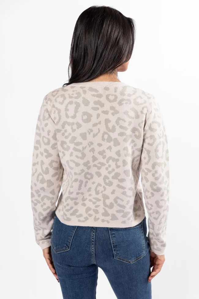 Dream Big Taupe Leopard Cardigan FINAL SALE