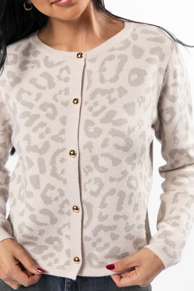Dream Big Taupe Leopard Cardigan FINAL SALE