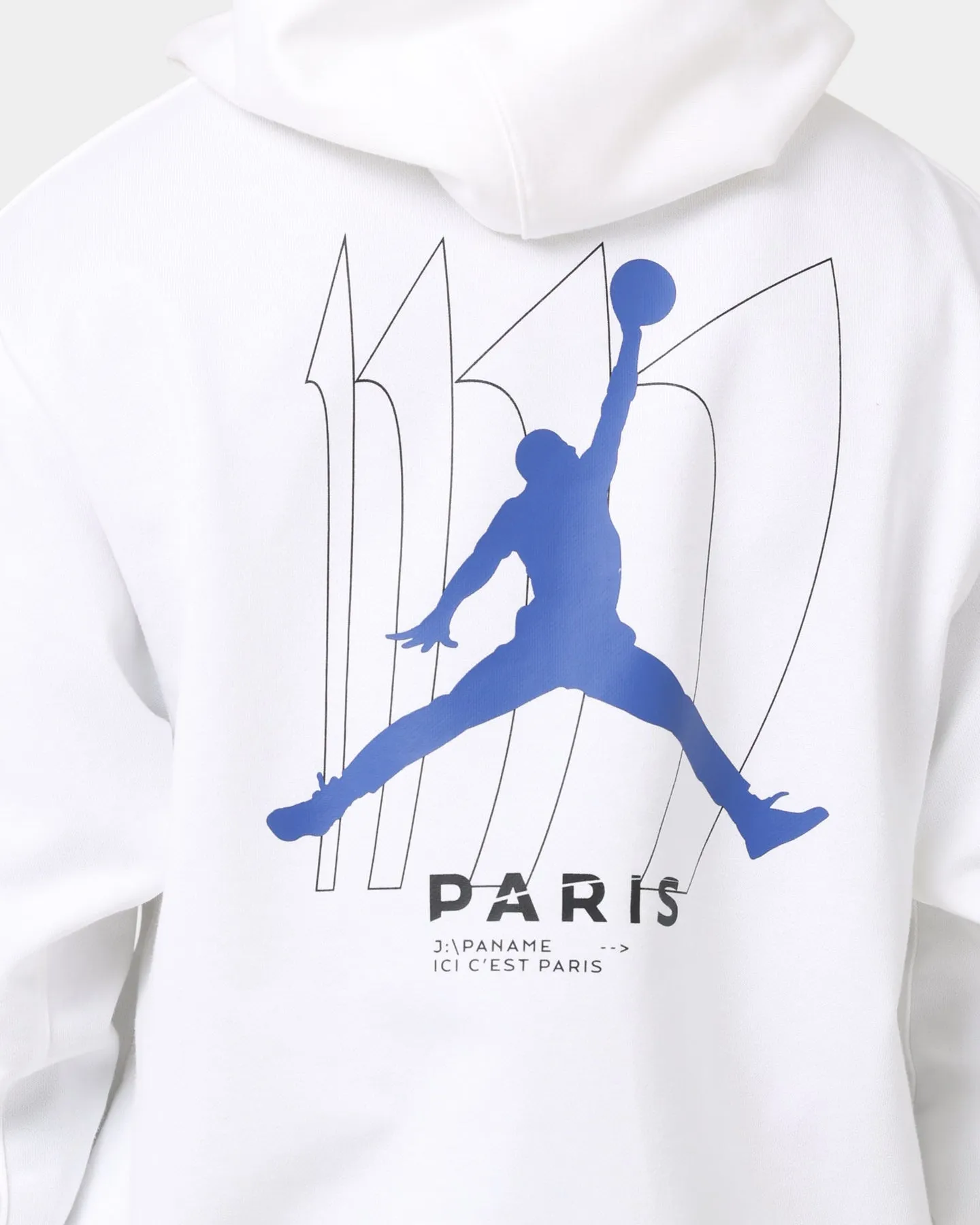 Jordan X Paris Saint- Germain Statement Fleece Pullover Hoodie White/Game Royal