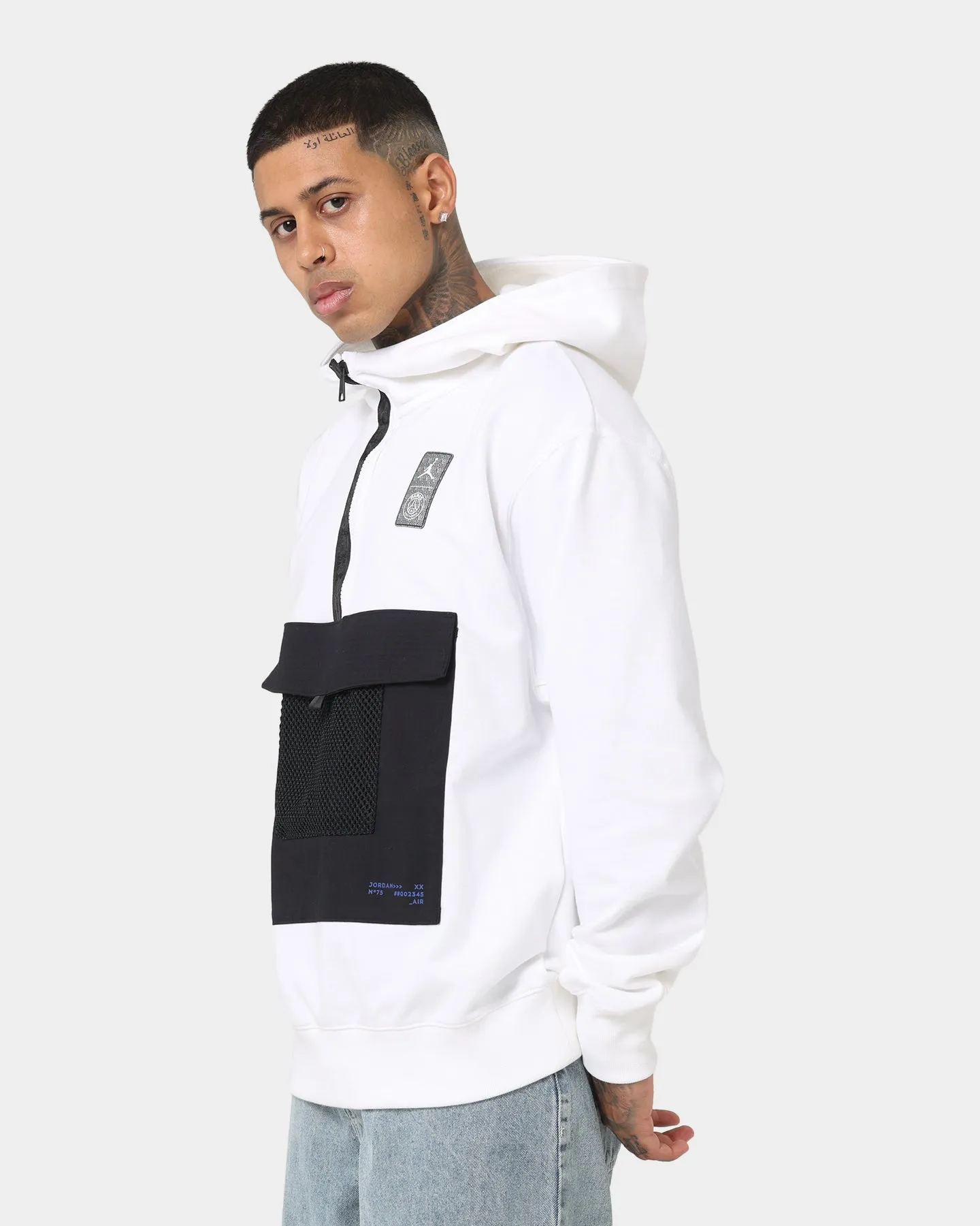 Jordan X Paris Saint- Germain Statement Fleece Pullover Hoodie White/Game Royal