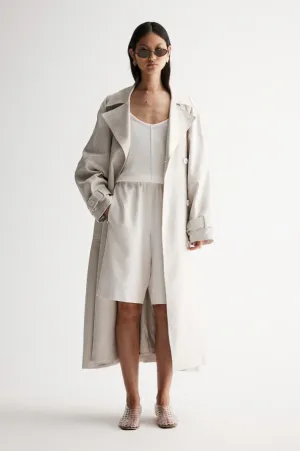 Leonora Trench Coat Bone