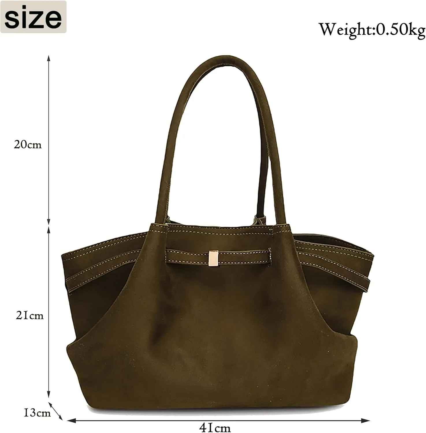 Makukke Suede Tote Bag for Women, Suede Bag Hobo Handbag Women Large Vintage Shoulder Bag Purse for Work Office Travel