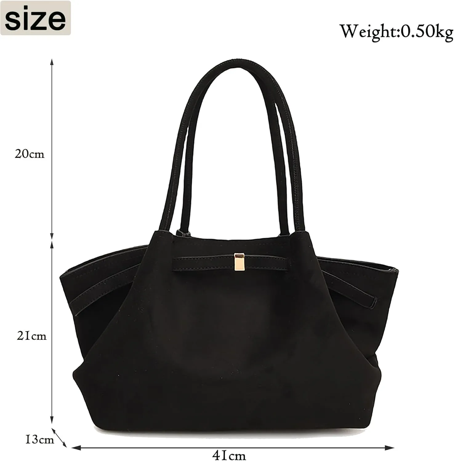Makukke Suede Tote Bag for Women, Suede Bag Hobo Handbag Women Large Vintage Shoulder Bag Purse for Work Office Travel