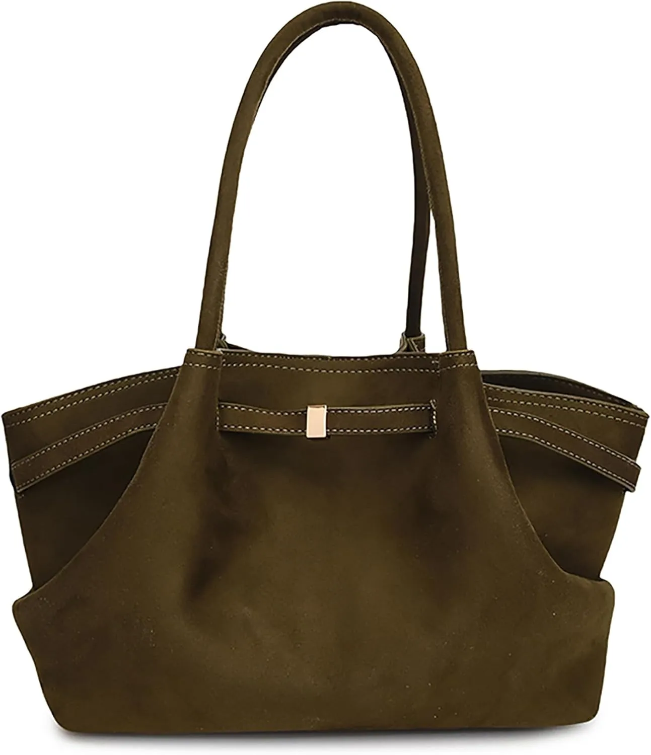 Makukke Suede Tote Bag for Women, Suede Bag Hobo Handbag Women Large Vintage Shoulder Bag Purse for Work Office Travel