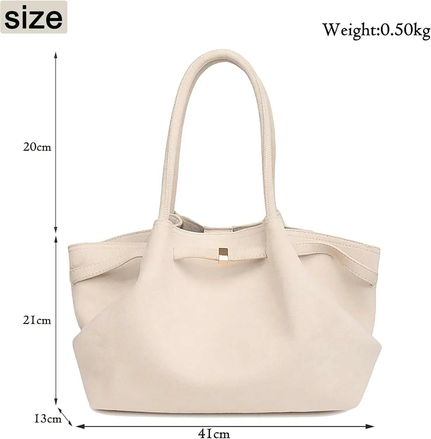 Makukke Suede Tote Bag for Women, Suede Bag Hobo Handbag Women Large Vintage Shoulder Bag Purse for Work Office Travel