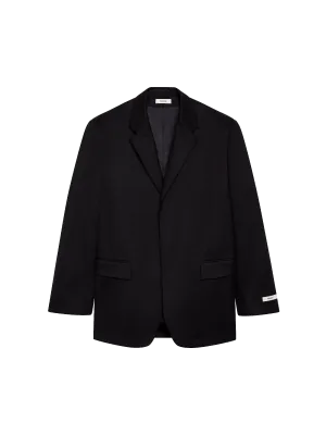 Men's Organic Cotton Oversized Tailored Blazerblack