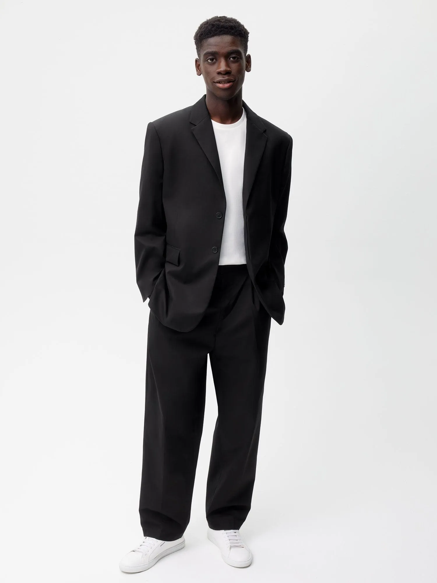 Men's Organic Cotton Oversized Tailored Blazerblack