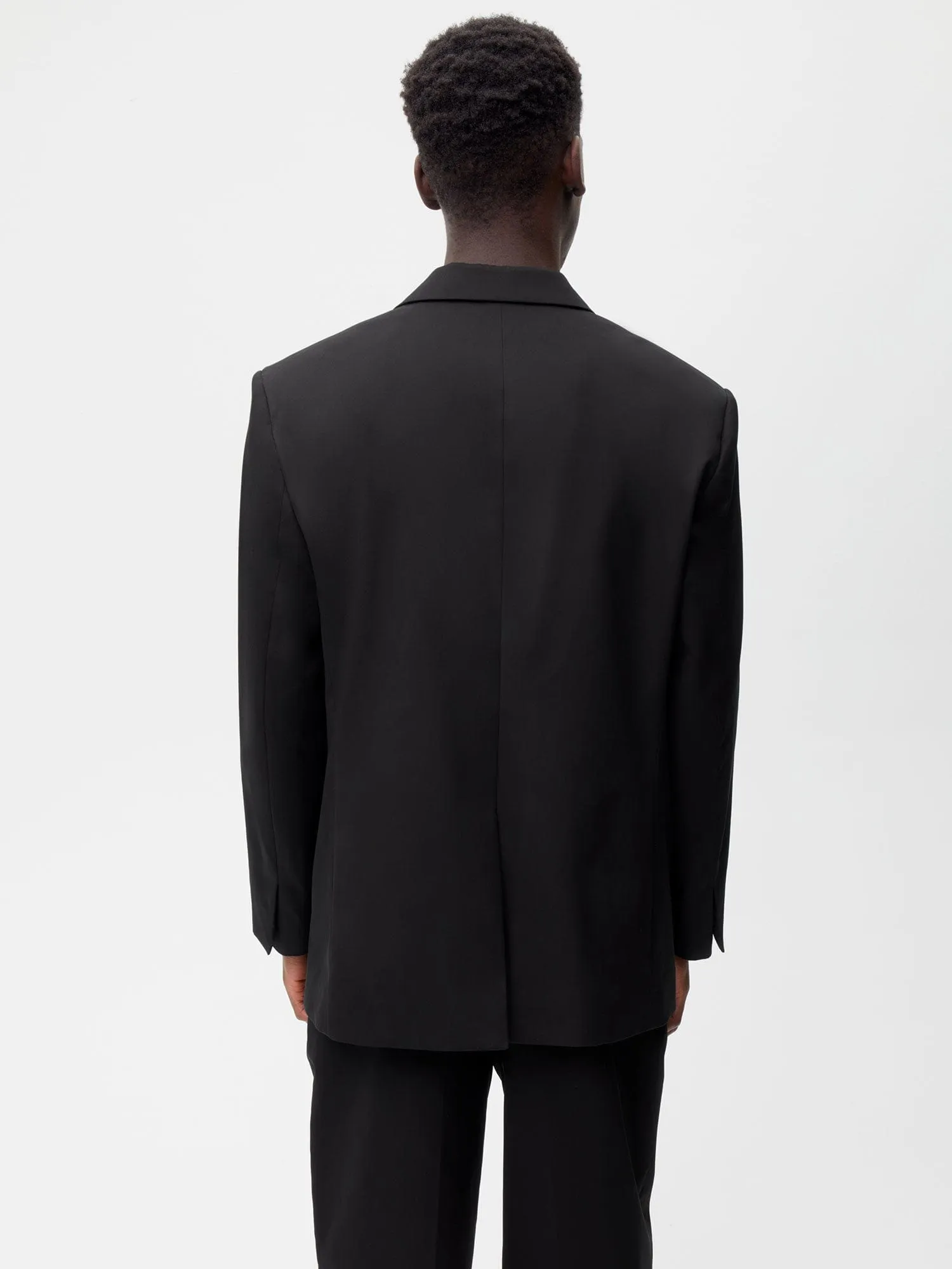 Men's Organic Cotton Oversized Tailored Blazerblack