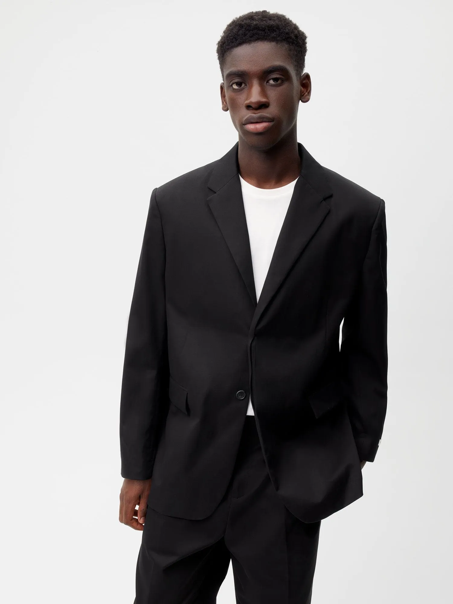 Men's Organic Cotton Oversized Tailored Blazerblack