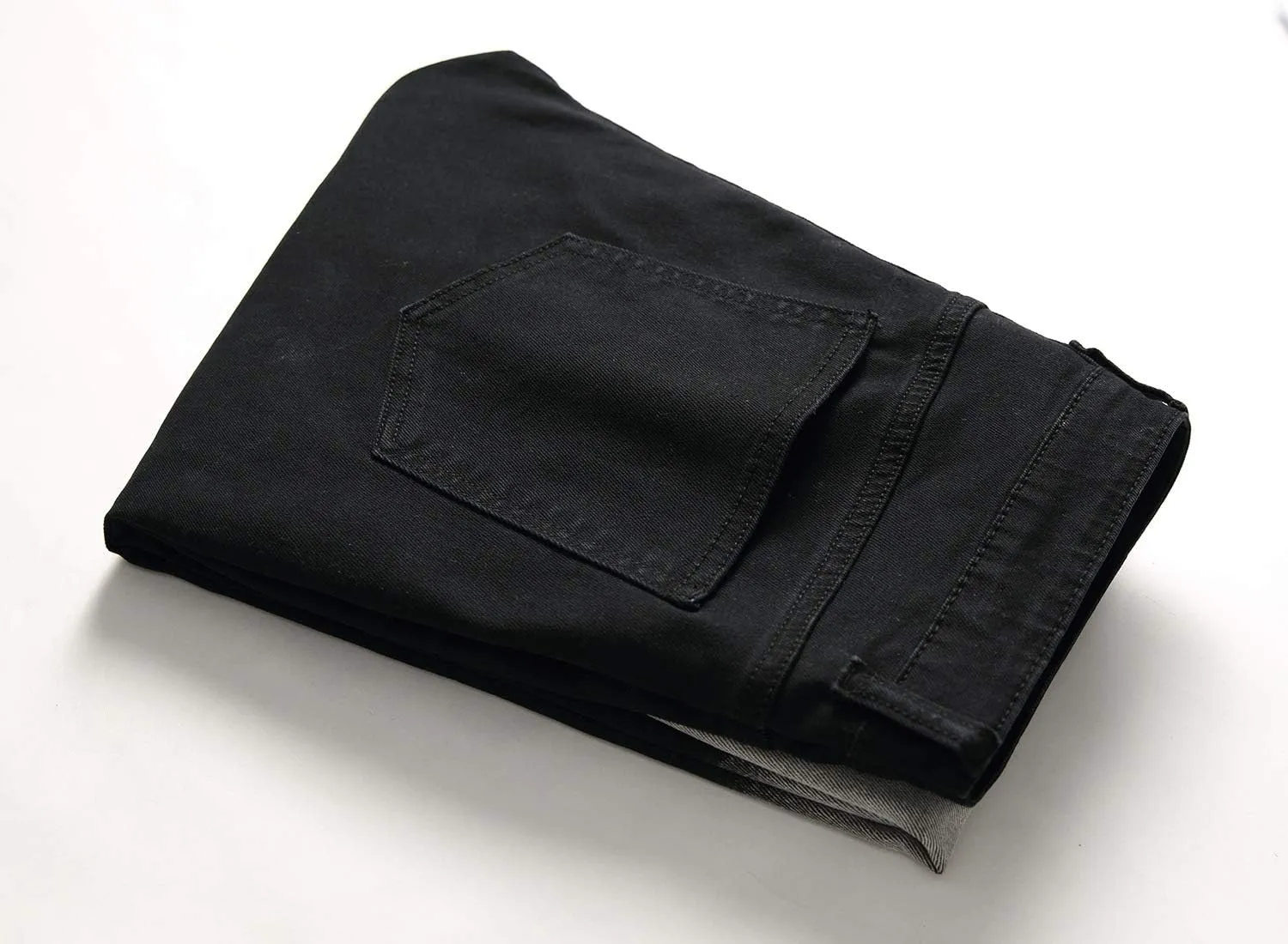 Men's Ripped Skinny Stretch Distressed Destroyed Slim Jeans Denim Pants
