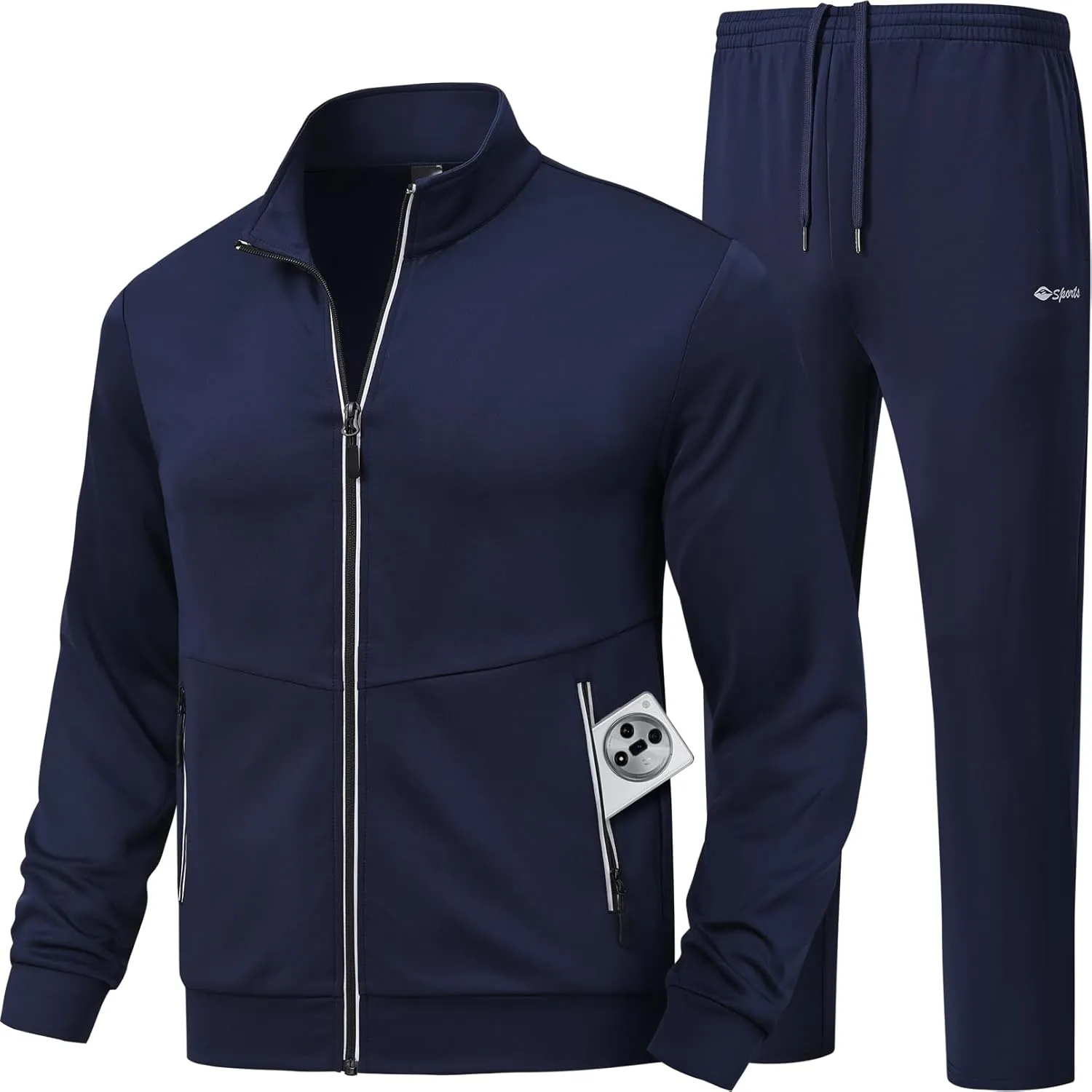 Men's Tracksuits Sweatsuits for Men Track Suits 2 Piece Set Casual Running Jogging Warm Up Full Zip Sweat Suits