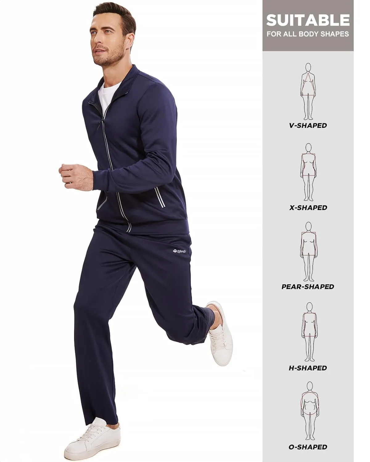 Men's Tracksuits Sweatsuits for Men Track Suits 2 Piece Set Casual Running Jogging Warm Up Full Zip Sweat Suits