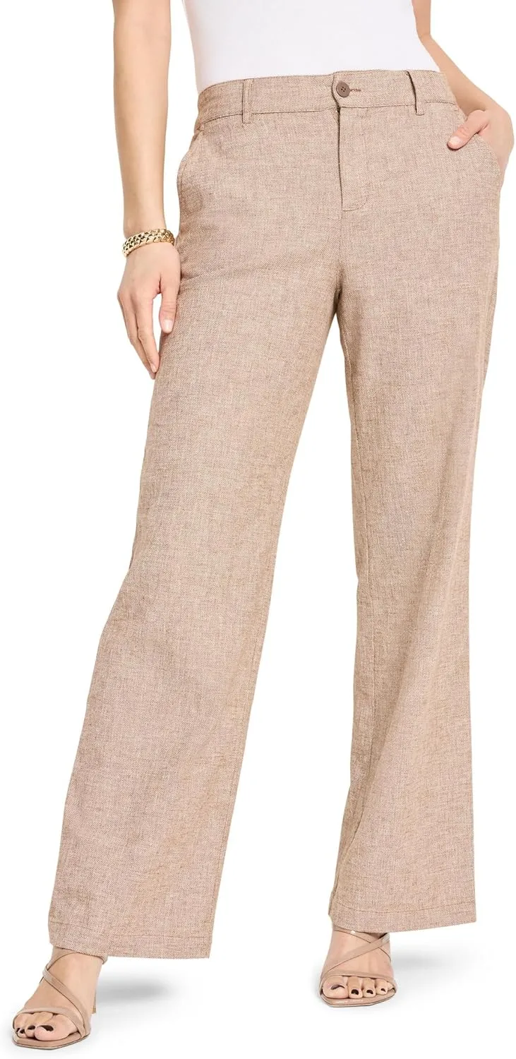NIC ZOE Women's 31" Linen Cotton Eliot Wide-Leg Pants