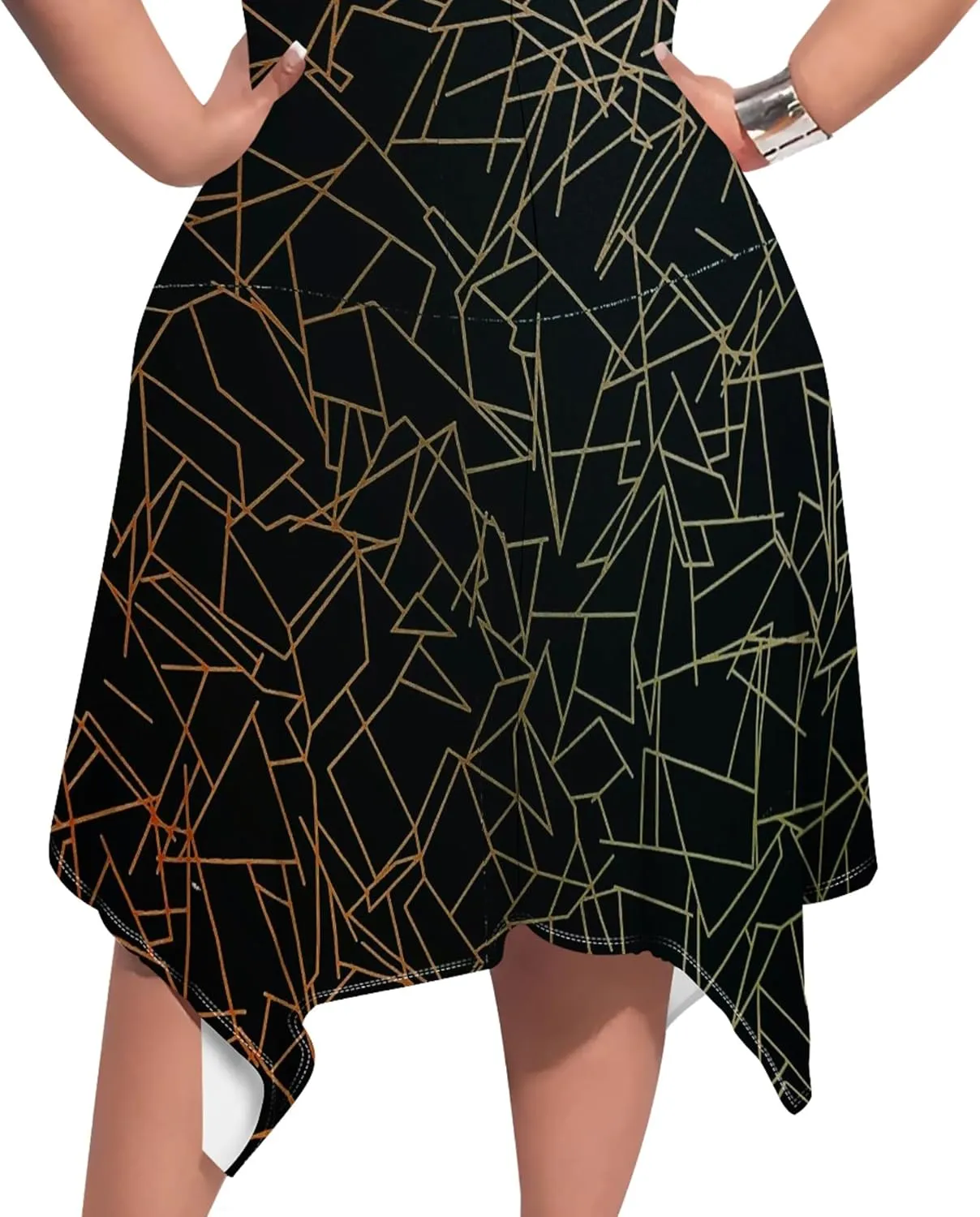 Oversize Tshirt Dress for Women Summer Printing Casual Plus Size Crewneck Short Sleeves Midi Tunic Dress with Pockets