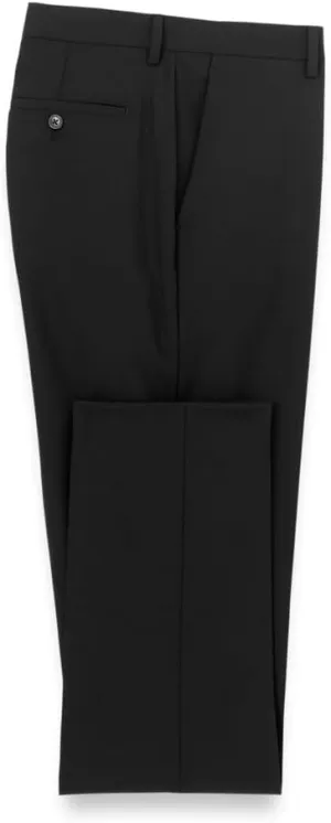 Paul Fredrick Men's Wool Stretch Bengaline Flat Front Suit Pants