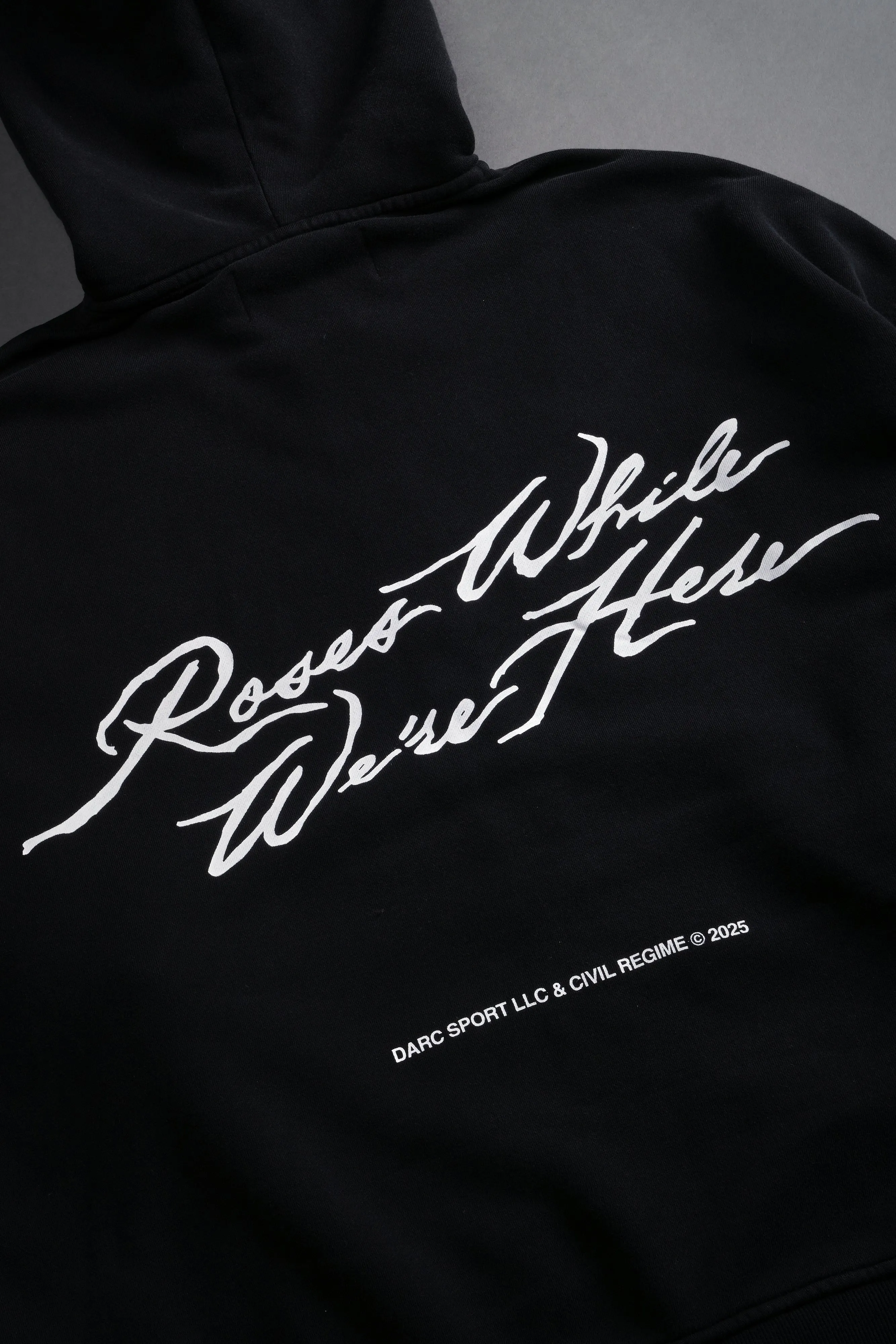 Roses While We're Here Darco Double Zip Hoodie in Black