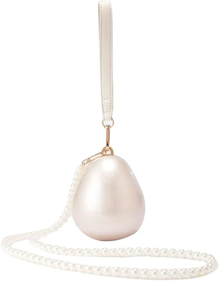 Solyinne Acrylic Shell Shaped Clutch for Women Luxury Marble Evening Handbag Pearl Chain Shoulder Bag Wedding Party Prom