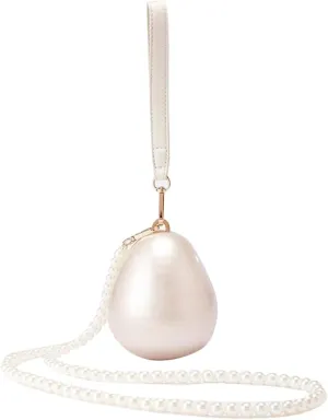 Solyinne Acrylic Shell Shaped Clutch for Women Luxury Marble Evening Handbag Pearl Chain Shoulder Bag Wedding Party Prom