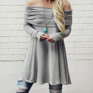 The Bailey Tunic Tee in Gray