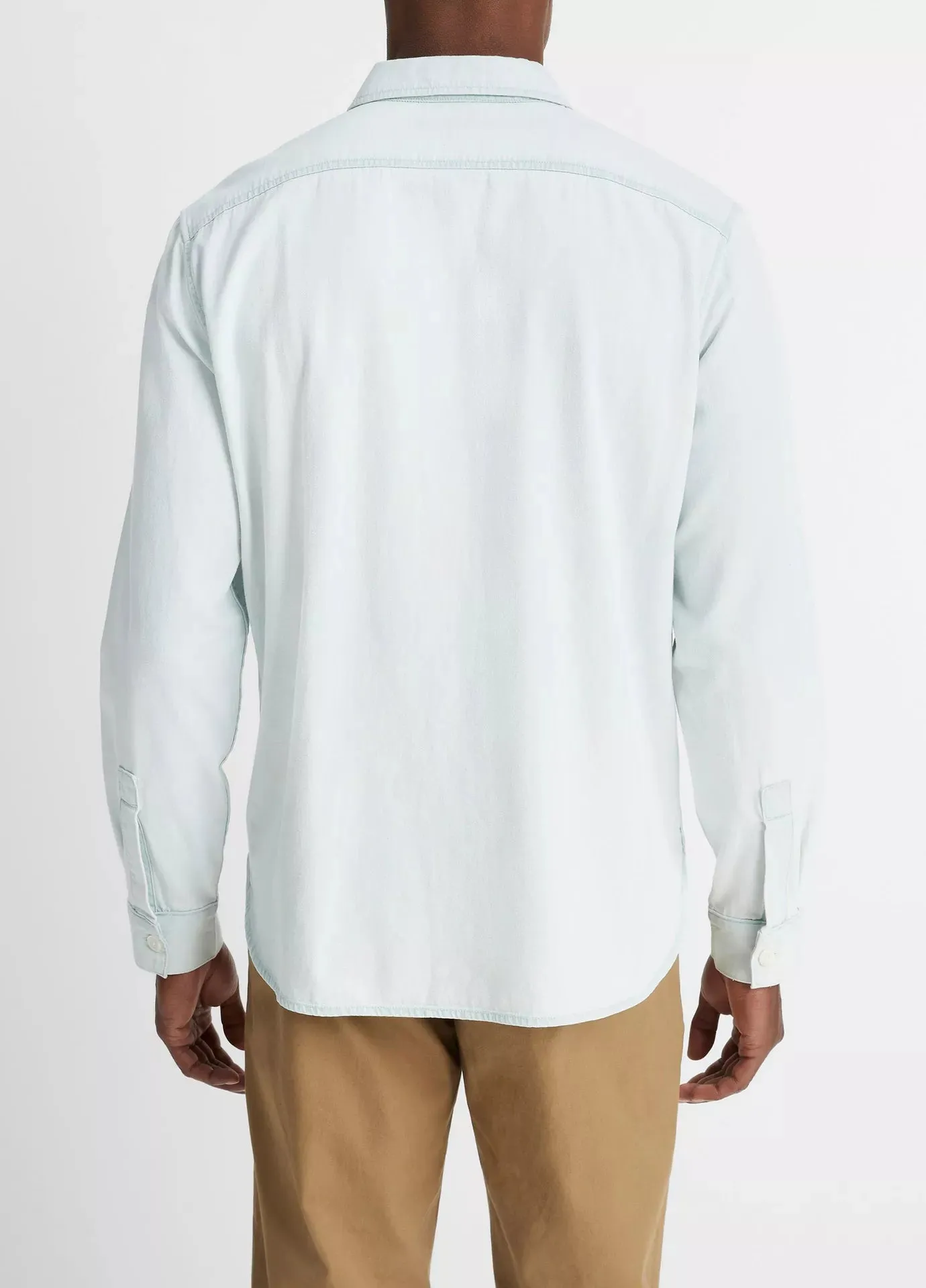VInce Denim Long-Sleeve Shirt - Seaside