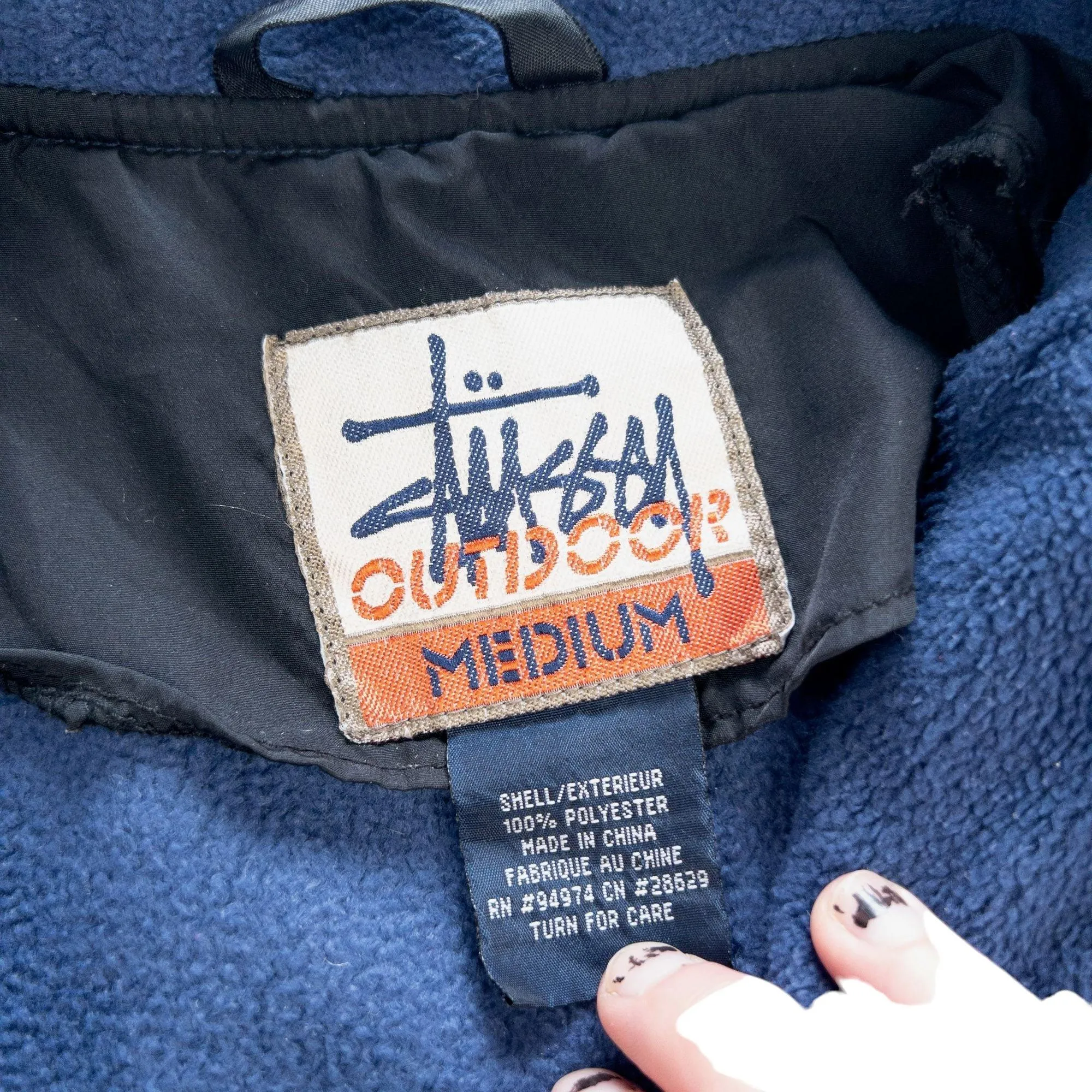 Vintage Stussy Outdoor Fleece Jacket Women's Size M