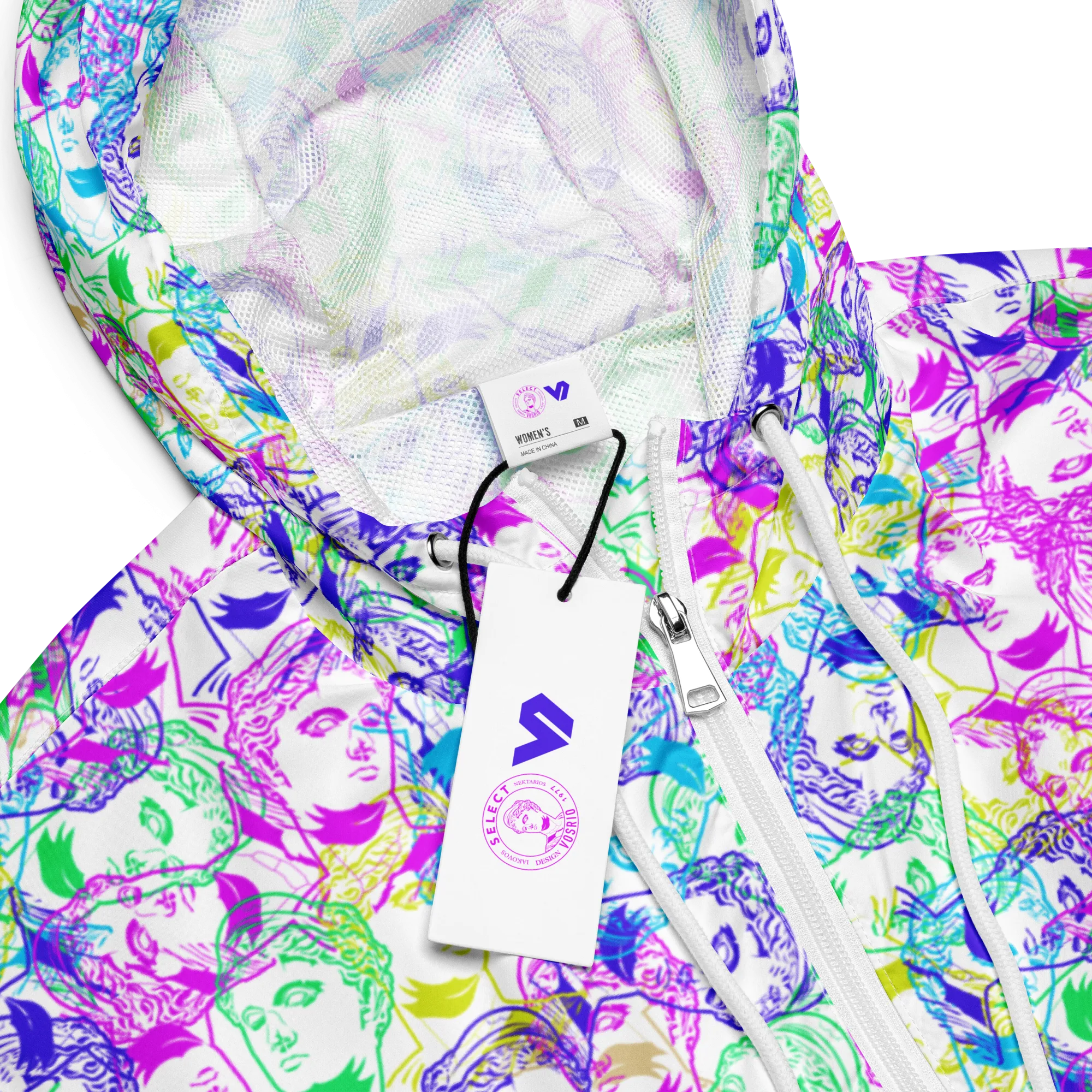 VOSRIO Select CMYK Womens cropped windbreaker