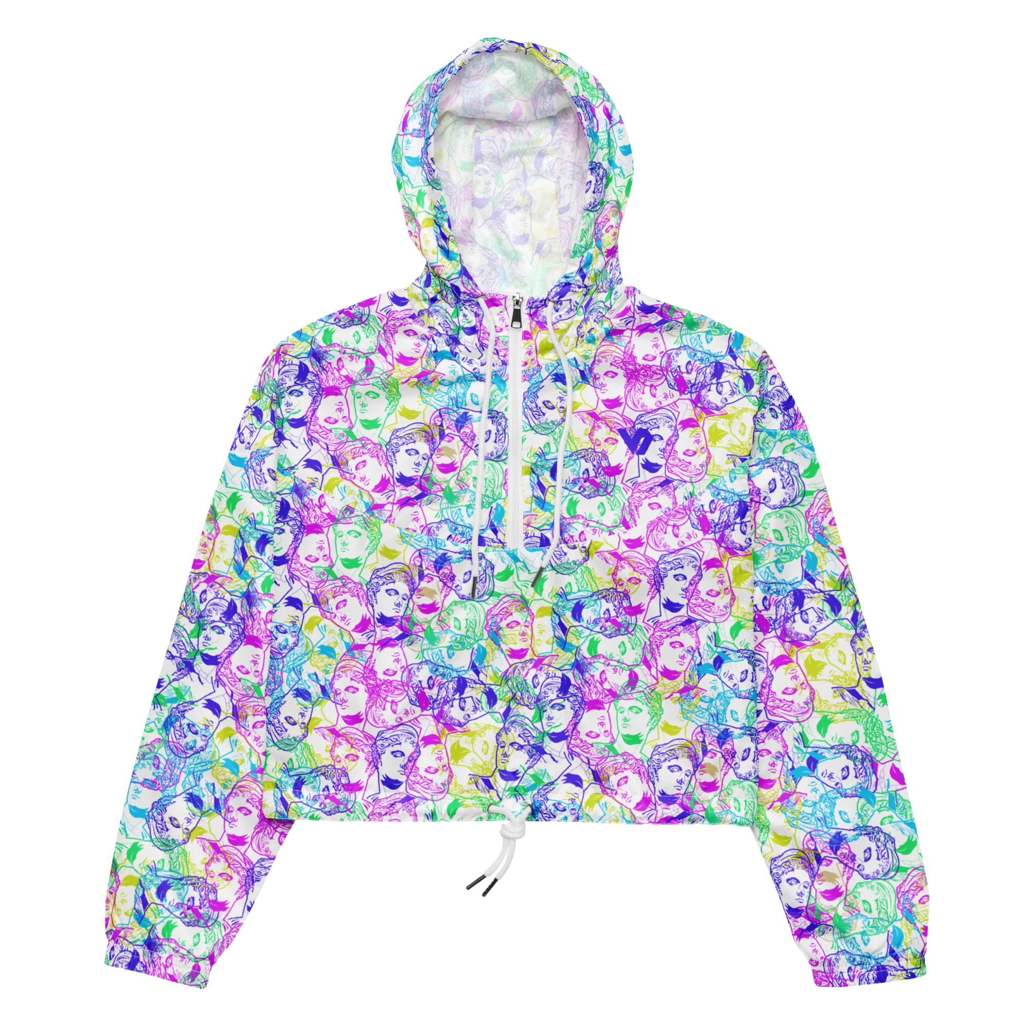 VOSRIO Select CMYK Womens cropped windbreaker