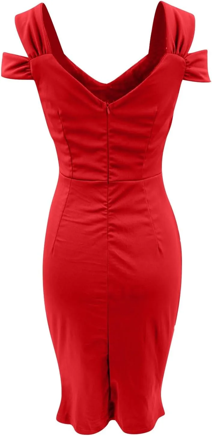 Women's Sexy Bodycon Sleeveless Ruched Mesh Club Midi Dress Long Sparkly Dress